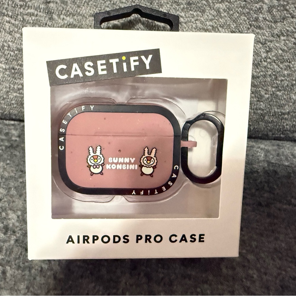 Casetify Bunny Kongini AirPods Pro 2 Case in matte dusty rose